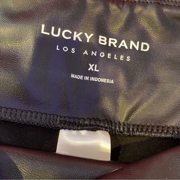 Lucky Brand Vegan Leather Leggings XL NWT Y2K - Picture 3 of 8